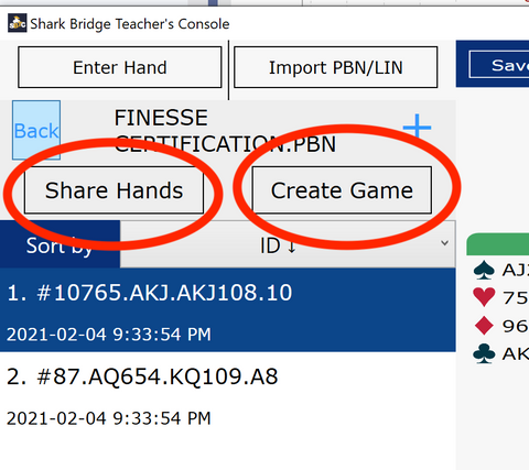 Shark Bridge Teacher’s Console